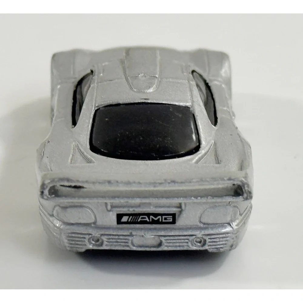Maisto Mercedes-Benz CLK-GTR Kids 1/64 Silver AMG Diecast Toy Car